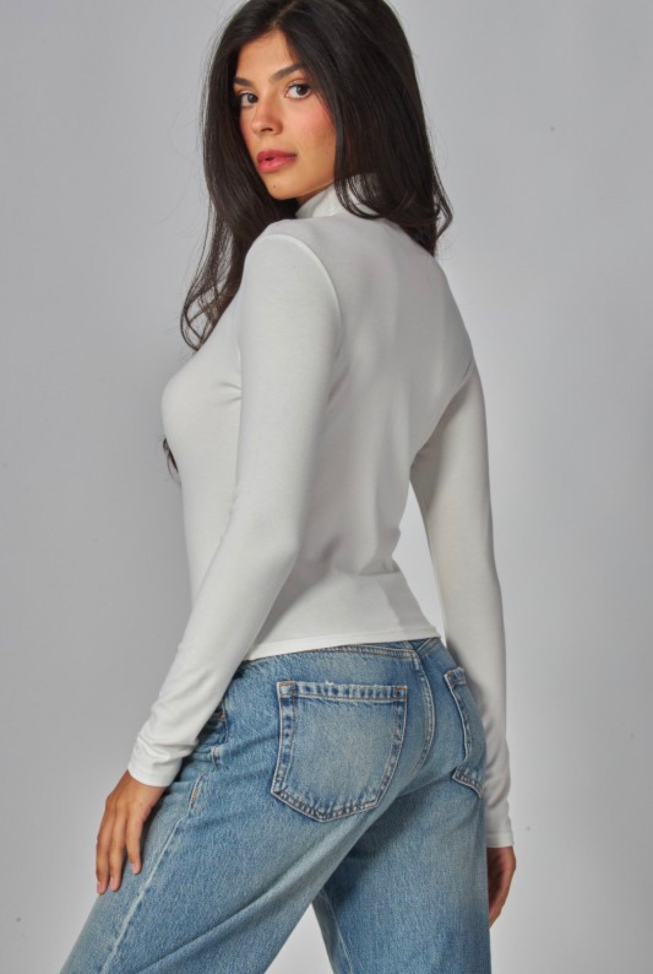 Essential Fitted Turtleneck Top