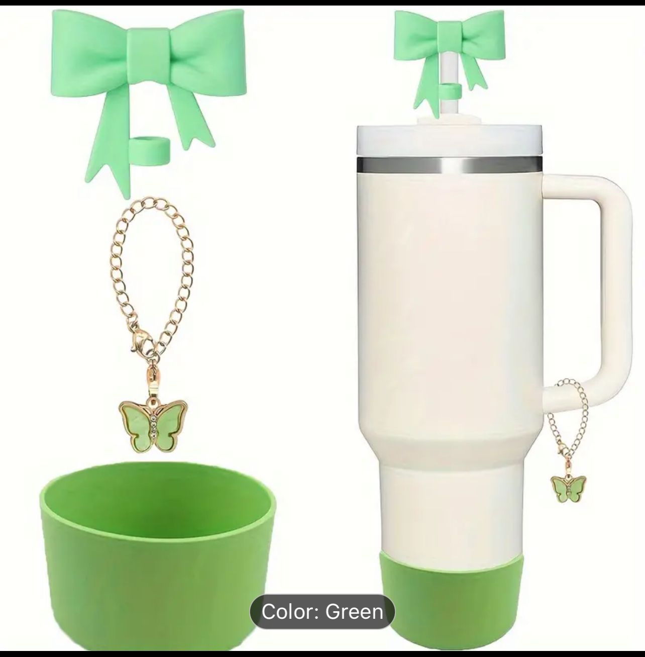Stanley Cup Accessories Set - Straw Cover, Handle Strap, Boot & Charms For 30oz & 40oz Tumblers