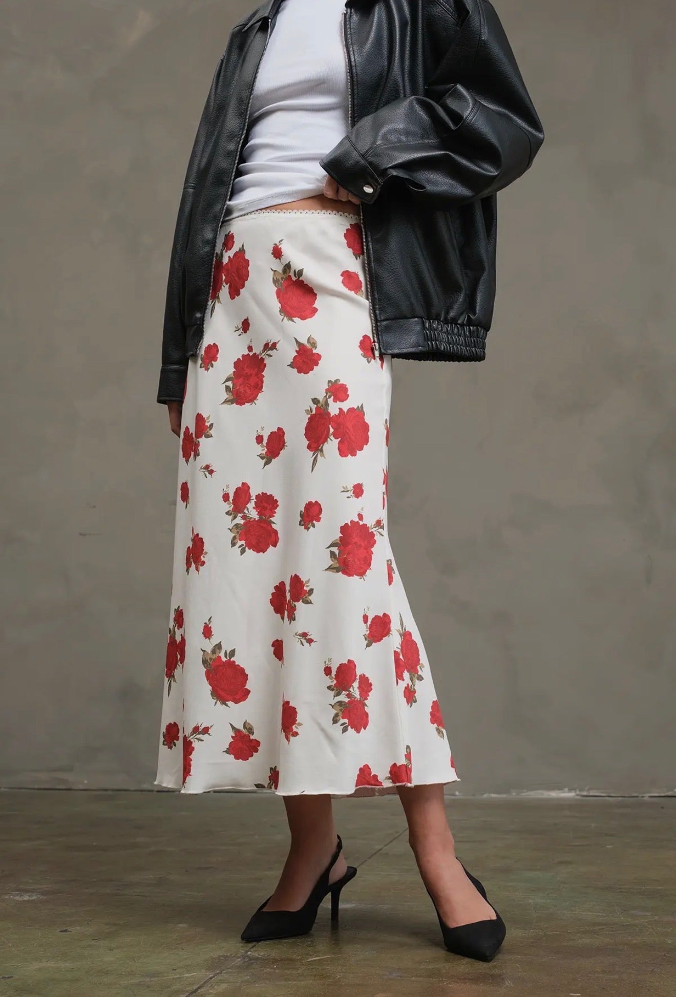Rosé Romance Midi Skirt