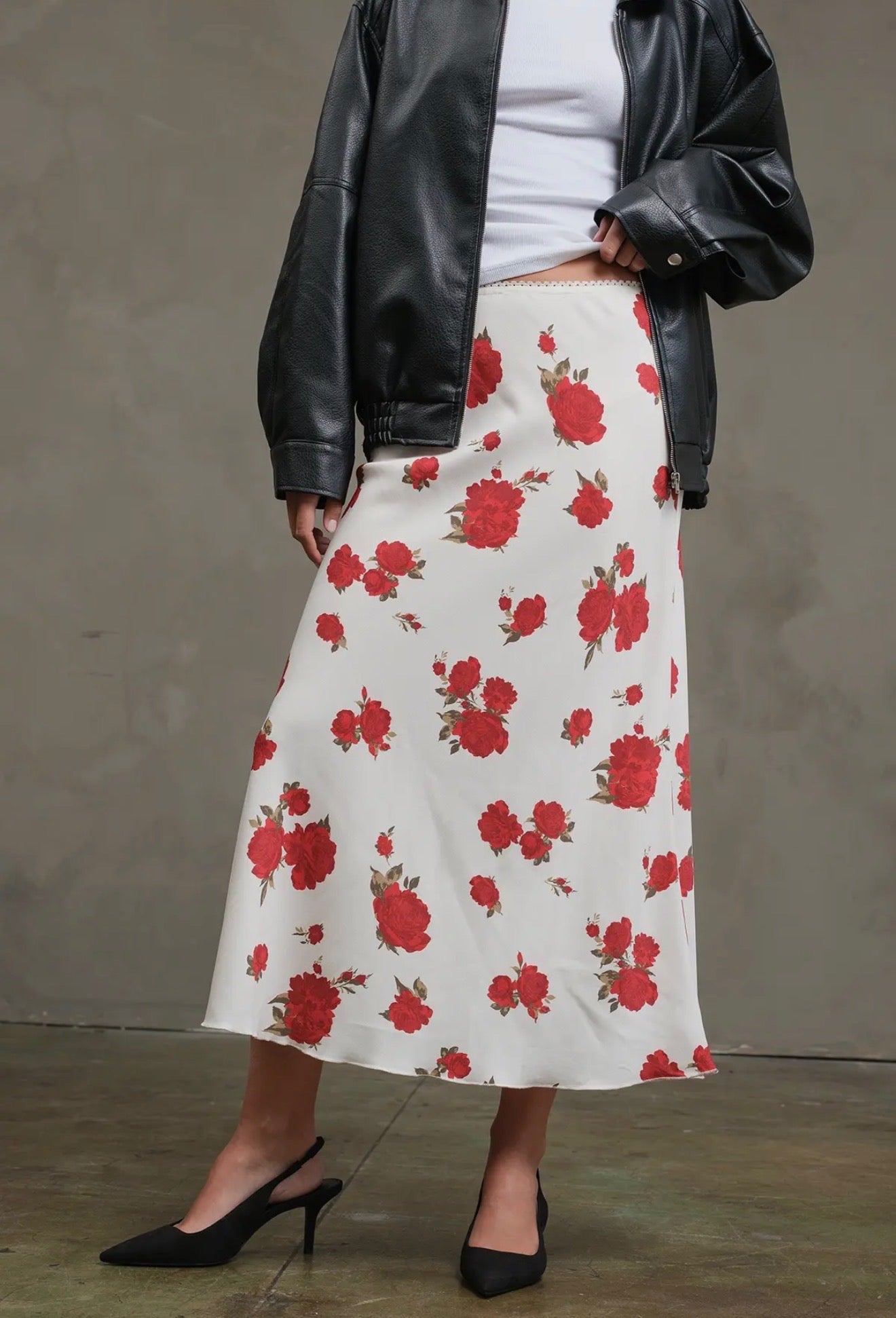 Rosé Romance Midi Skirt