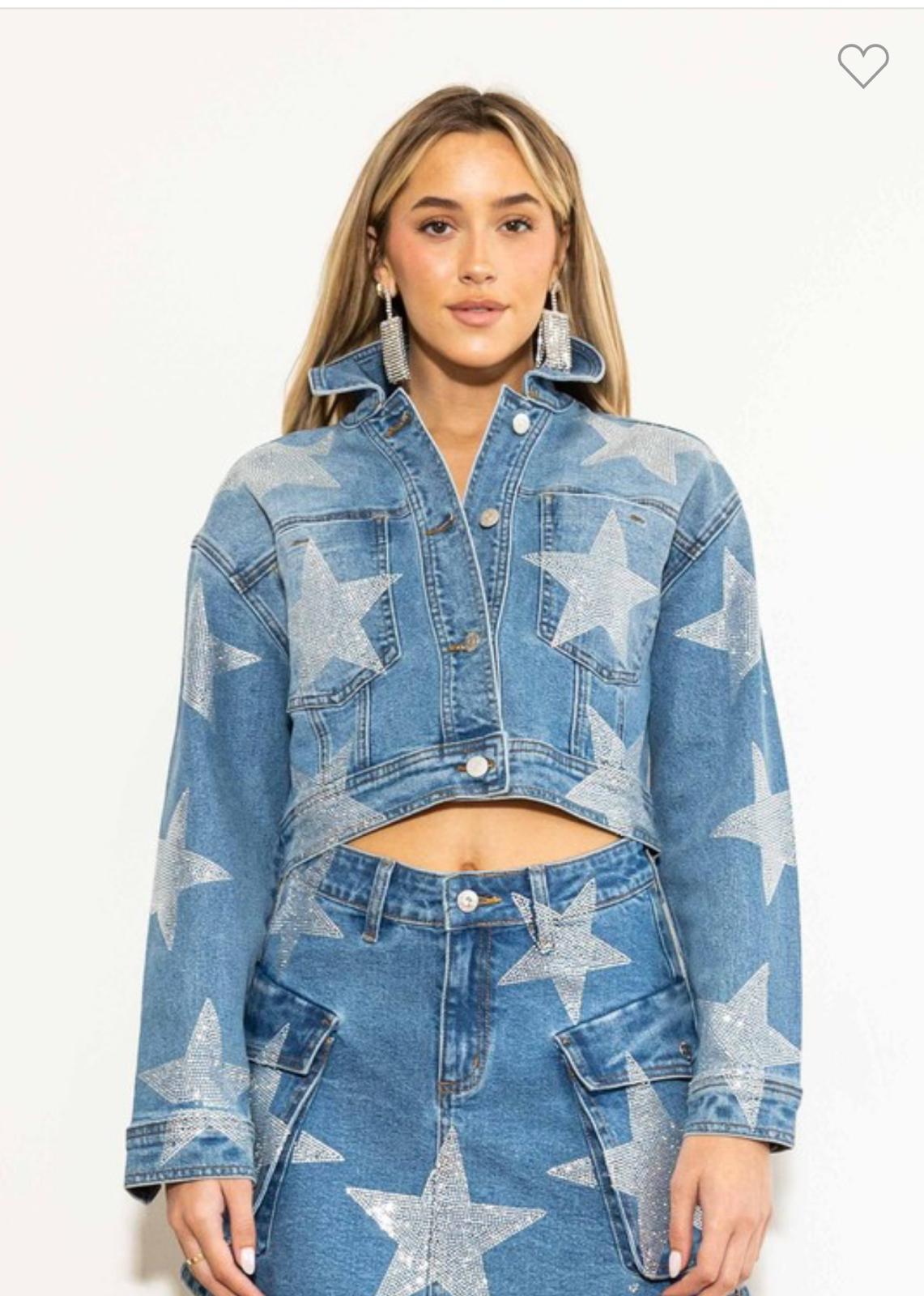 Star-Studded Denim Jacket