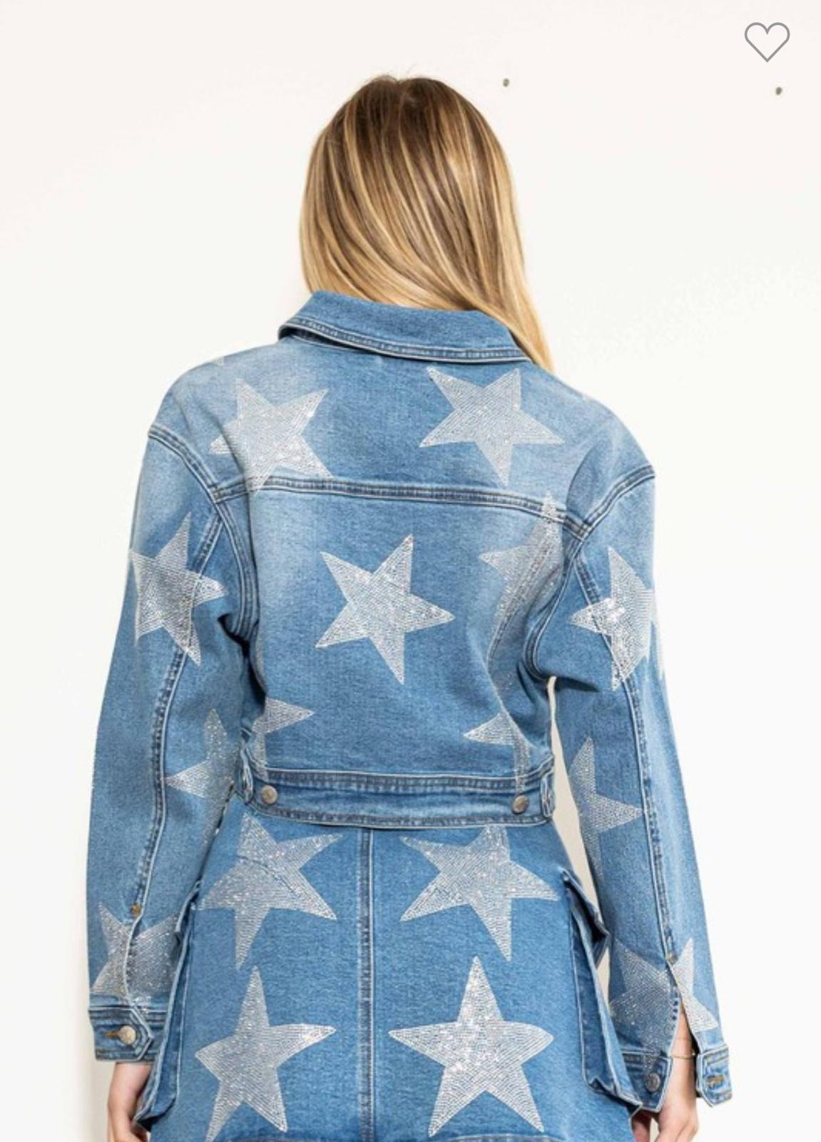 Star-Studded Denim Jacket