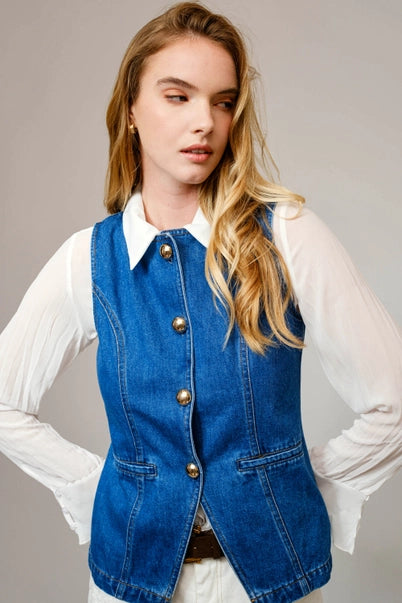 The Daria Denim Vest