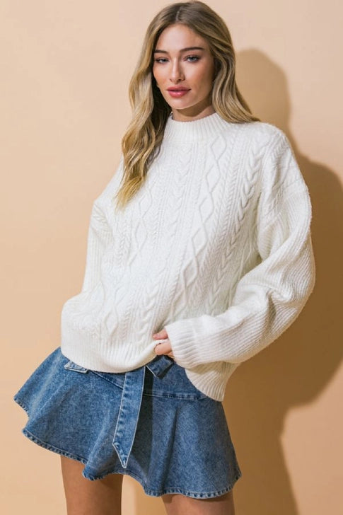 Luxe Cable-Knit Oversized Sweater