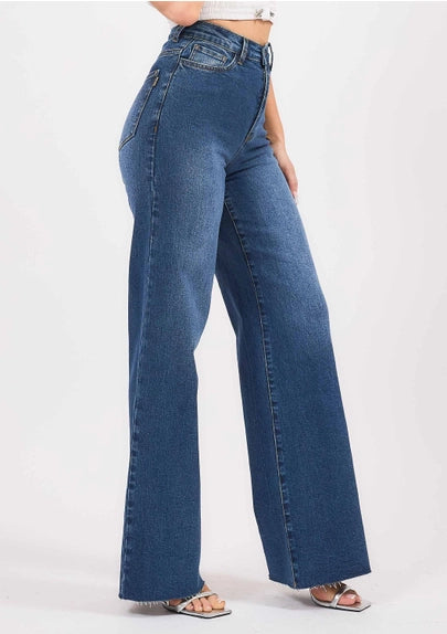 High-Waisted Wide Leg Jeans