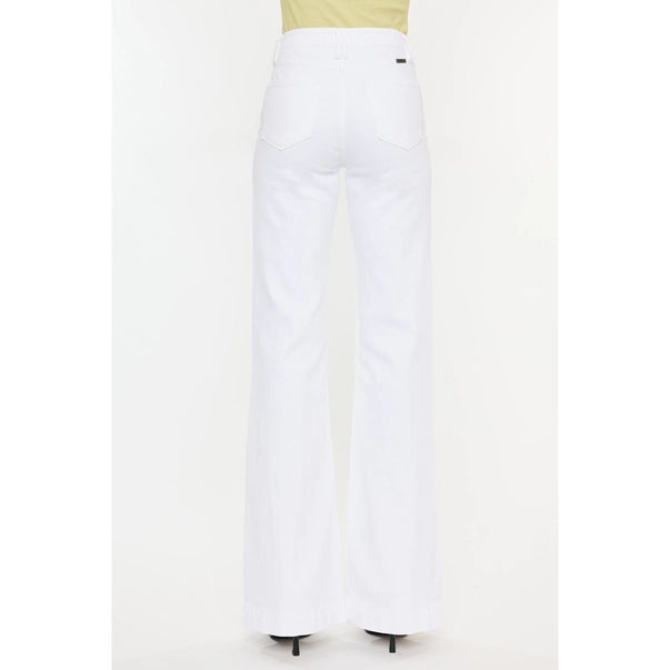 Luxe White Flare Jeans