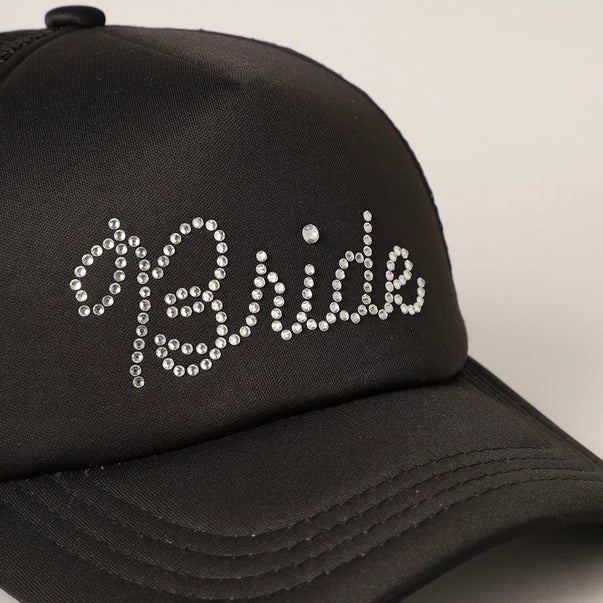 The “Crystal Vows” Rhinestone Bride Trucker Hat
