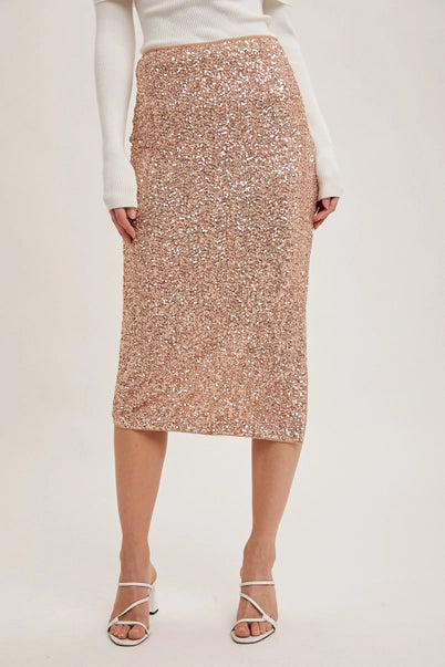 Sequin Midi Skirt