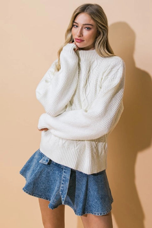 Luxe Cable-Knit Oversized Sweater