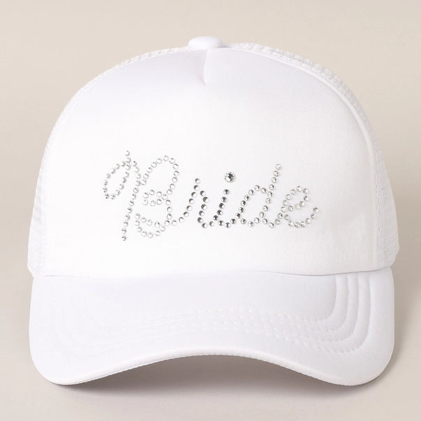 The “Crystal Vows” Rhinestone Bride Trucker Hat
