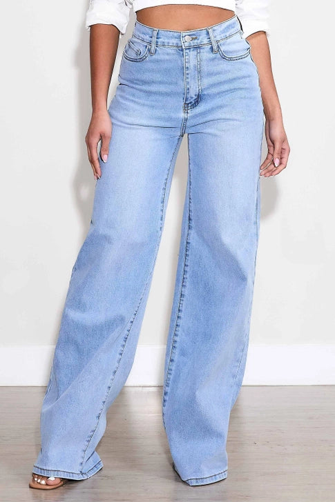 The Sculpted High-Rise Wide Leg Jeans