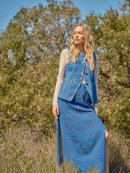 The Daria Denim Vest