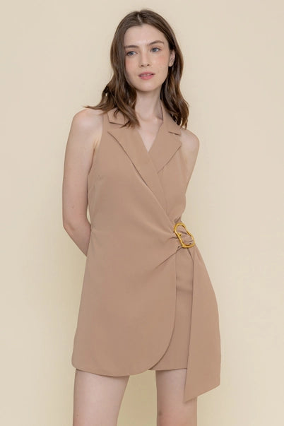 The Solene Belted Blazer Romper