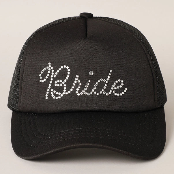 The “Crystal Vows” Rhinestone Bride Trucker Hat