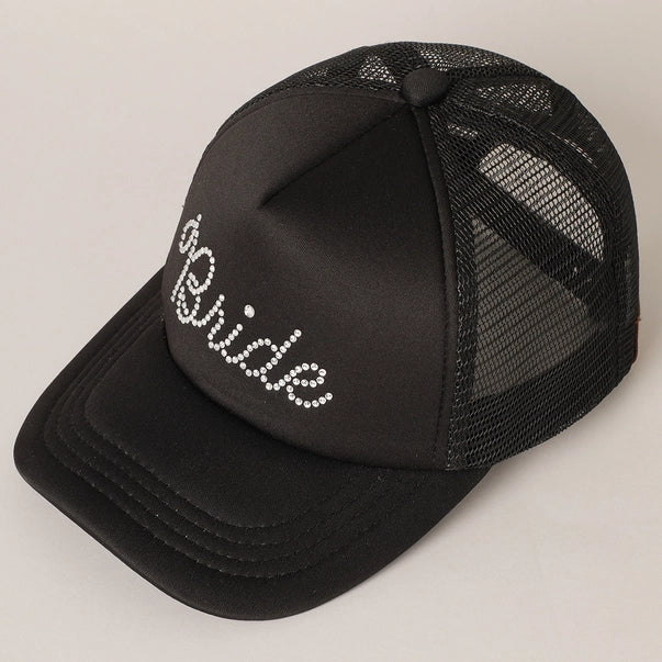 The “Crystal Vows” Rhinestone Bride Trucker Hat