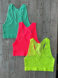 Plus Size Ribbed Cropped Tanks