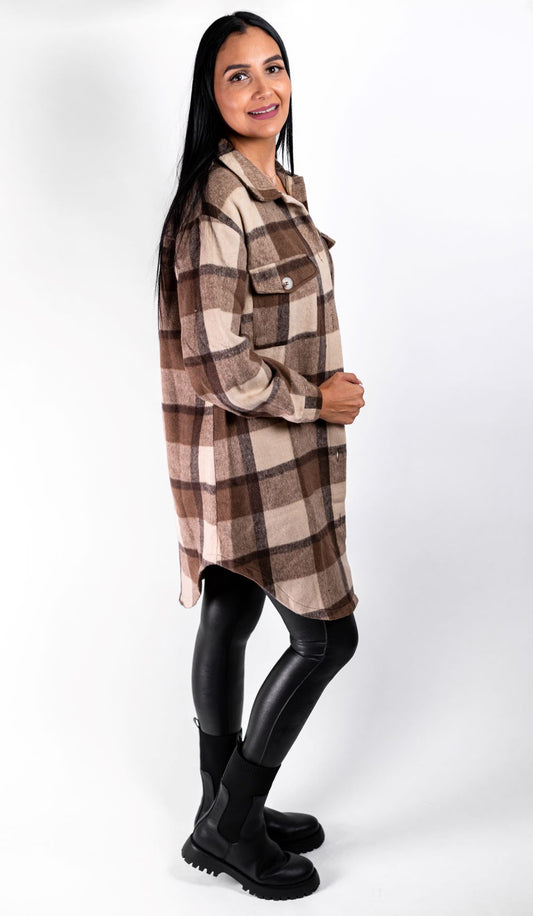 Woodland Plaid Button-Up Shacket